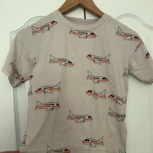 Airplane Print Kids T-Shirt Mini Rodini size 7